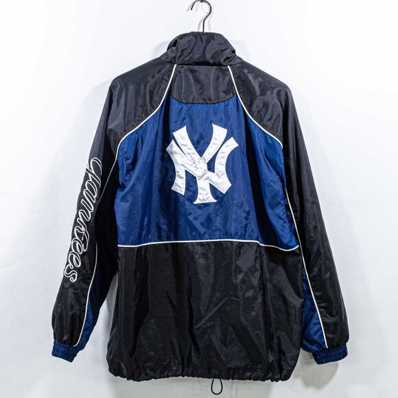 New York Yankees MLB Windbreaker Jacket G-III Carl Banks Medium VTG 90s Baseball - Picture 1 of 7